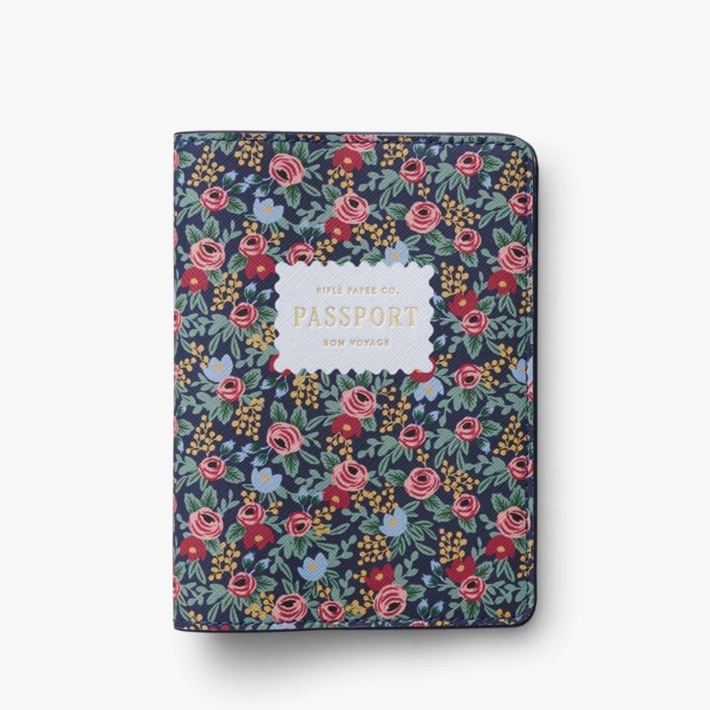 New Rifle Paper Co. Floral Passport Holder